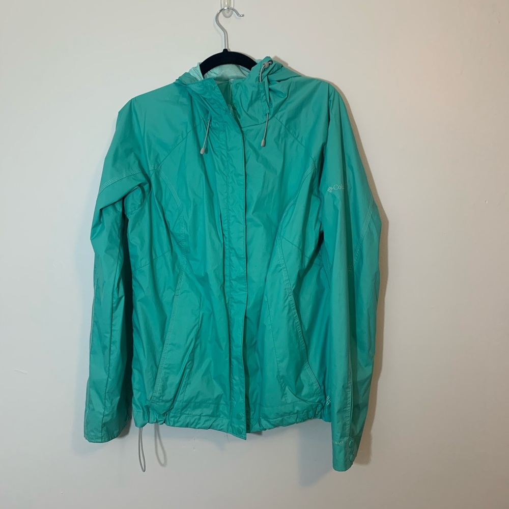 Mint Columbia Switchback Rain Jacket w Omi-Shield